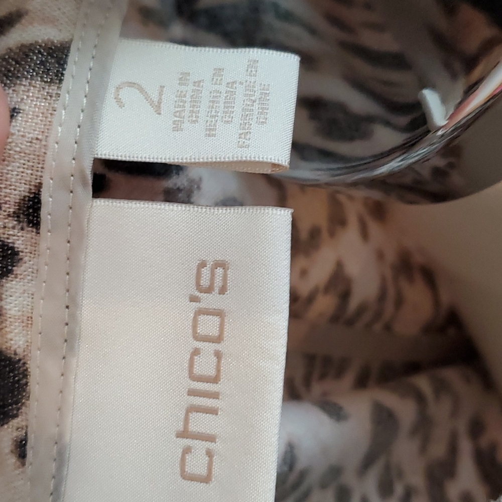 Chicos Leopard Linen Vest - Picture 8 of 13